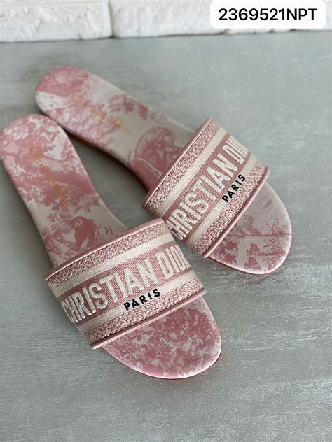 pink christian dior shoes|Christian Dior slippers pink.